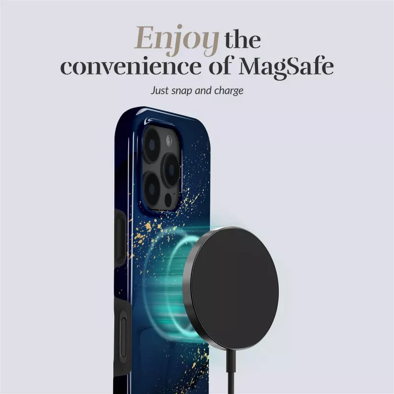 Capa Magsafe MIO Midnight Sparkle compatível com iPhone 16