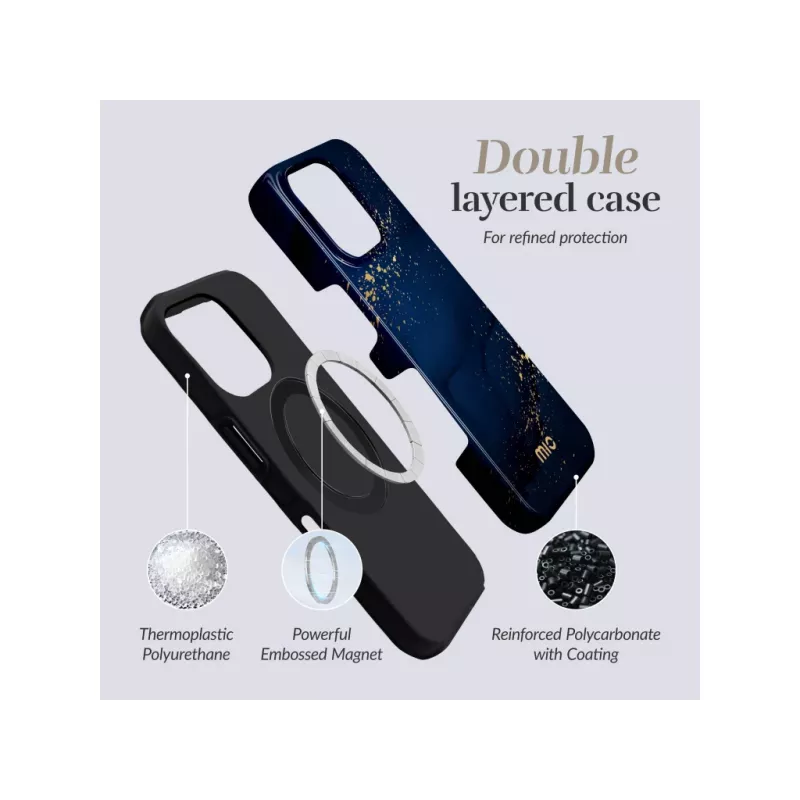 Capa Magsafe MIO Midnight Sparkle Compatível com iPhone 17 Pro