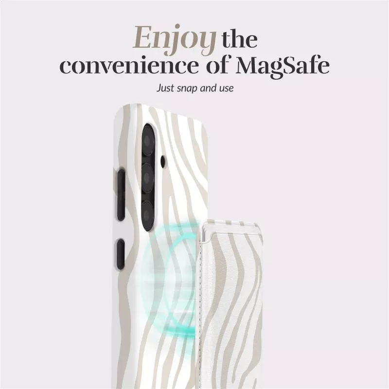 Capa Magsafe MIO Sandy Zebra Compatível com Porta-cartões