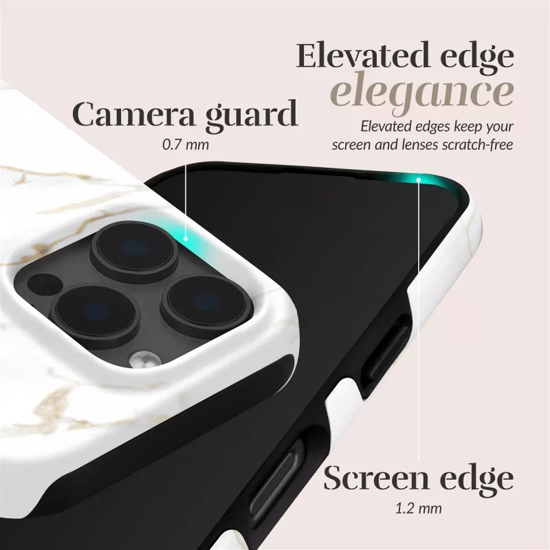 MIO White Marble compatível com MagSafe para iPhone 17