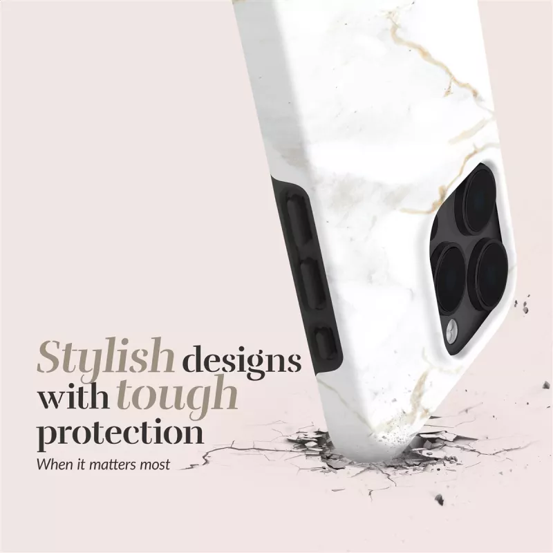 MIO White Marble Magsafe Compatível com iPhone 17 Pro Max