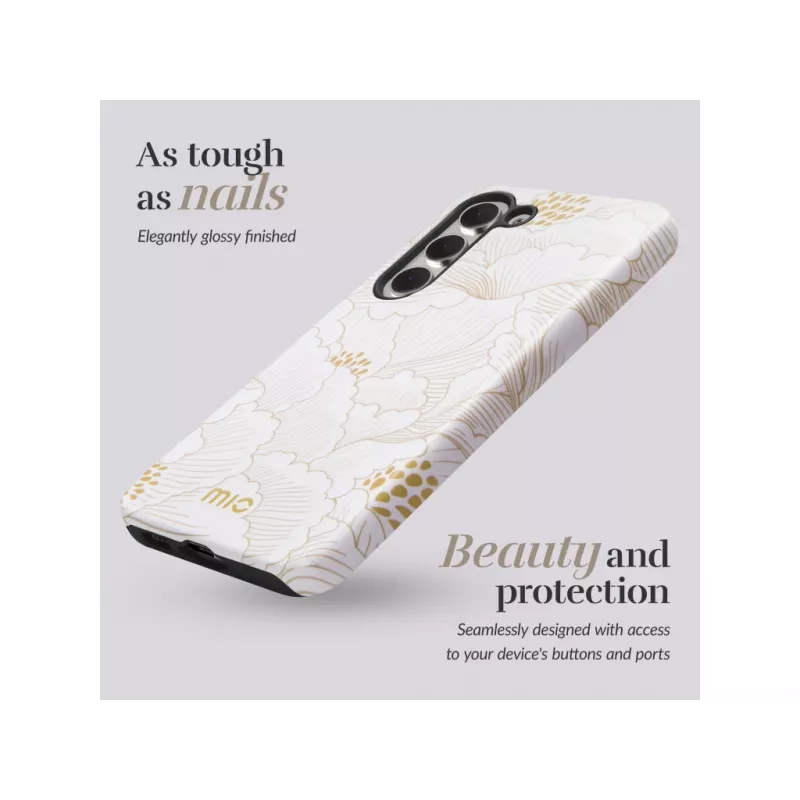 MIO White Roses Magsafe Capa Compatível para Samsung S24 5G