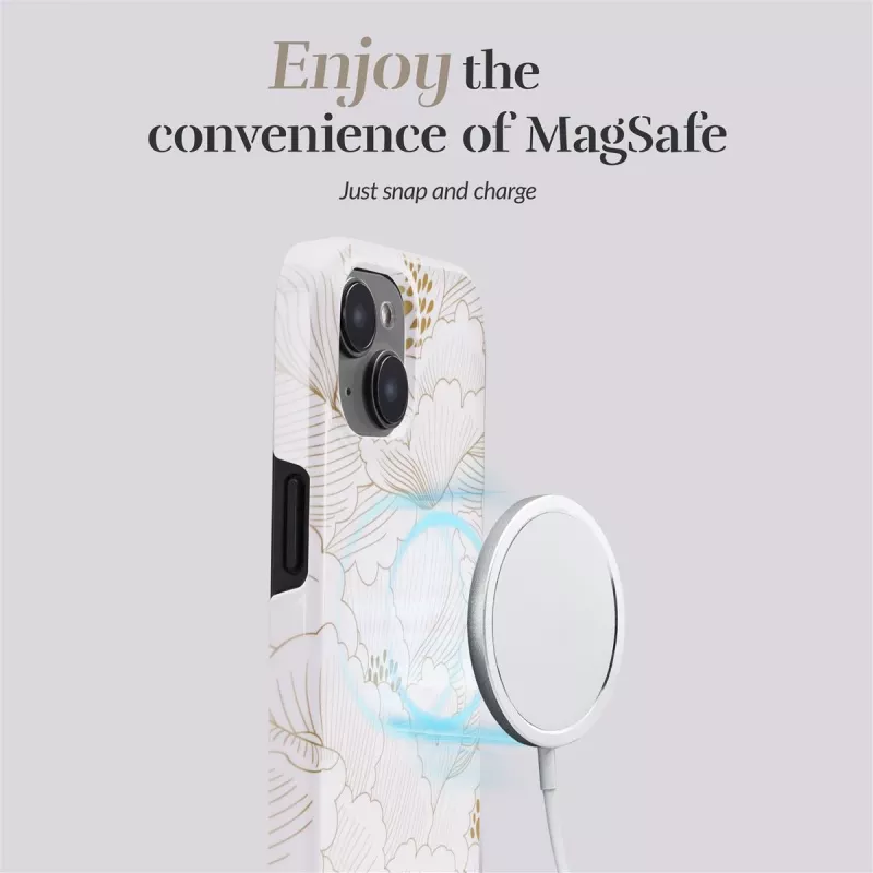 MIO White Roses Magsafe Compatível com iPhone 16 Plus