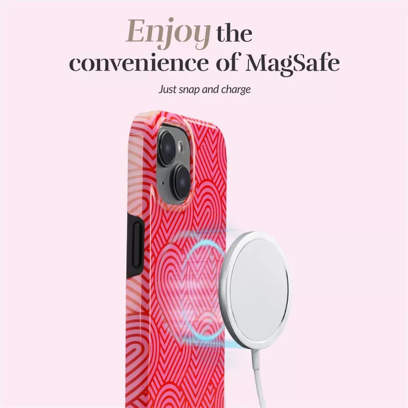 Capa MIO Wild Hearts compatível com Magsafe para iPhone 13/14/15