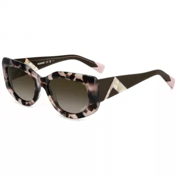 Óculos de sol de mulher borboleta MISSONI MIS0198S0T4 Armação de acetato Havana Lentes castanhas degradê 54mm