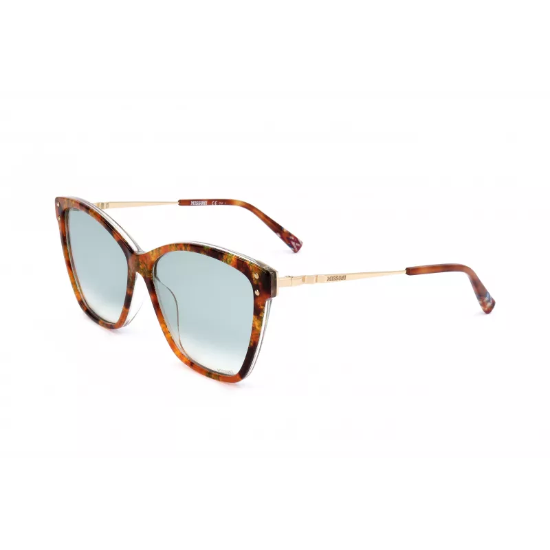 MISSONI óculos de sol para mulher MIS0003S2NL - Havana acetato cat eye com lentes degradê castanhas