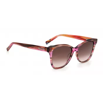 Óculos de sol de mulher MISSONI MIS0007S8CCHA - Havana castanho acetato armação retangular com lentes castanhas degradê