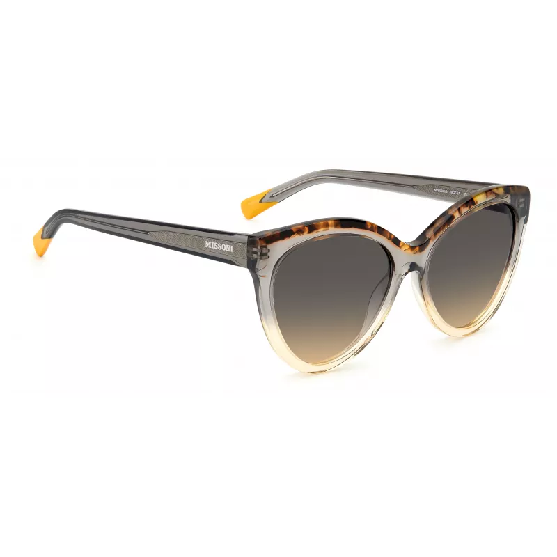 MISSONI Óculos de sol de mulher MIS0088SMQEF7 - Armação de acetato retangular, proteção UV400, 57 mm Lentes
