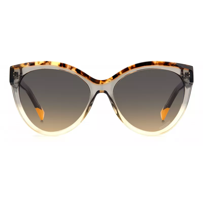 MISSONI Óculos de sol de mulher MIS0088SMQEF7 - Armação de acetato retangular, proteção UV400, 57 mm Lentes