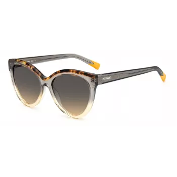 MISSONI Óculos de sol de mulher MIS0088SMQEF7 - Armação de acetato retangular, proteção UV400, 57 mm Lentes