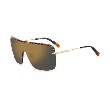Óculos de sol de mulher MISSONI MIS0139S0NR - armação integral em plástico, proteção UV400, lente 99mm, ponte 00mm, haste 135mm