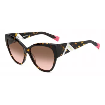 Óculos de sol de mulher Missoni MIS0171S086 - Armação de acetato havana, lentes degradê castanhas, 57 mm