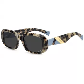 Óculos de sol de mulher MISSONI MIS0220SC9K Armação quadrada de acetato Havana Lente cinzenta degradê 52/20/140 mm