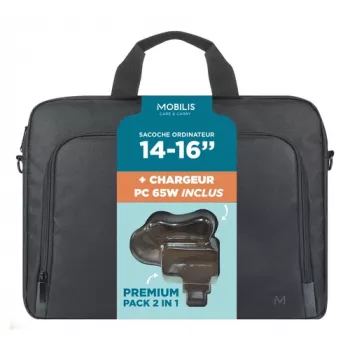 Mobilis TheOne Briefcase Toploading 14-16 + carregador de portátil 65W