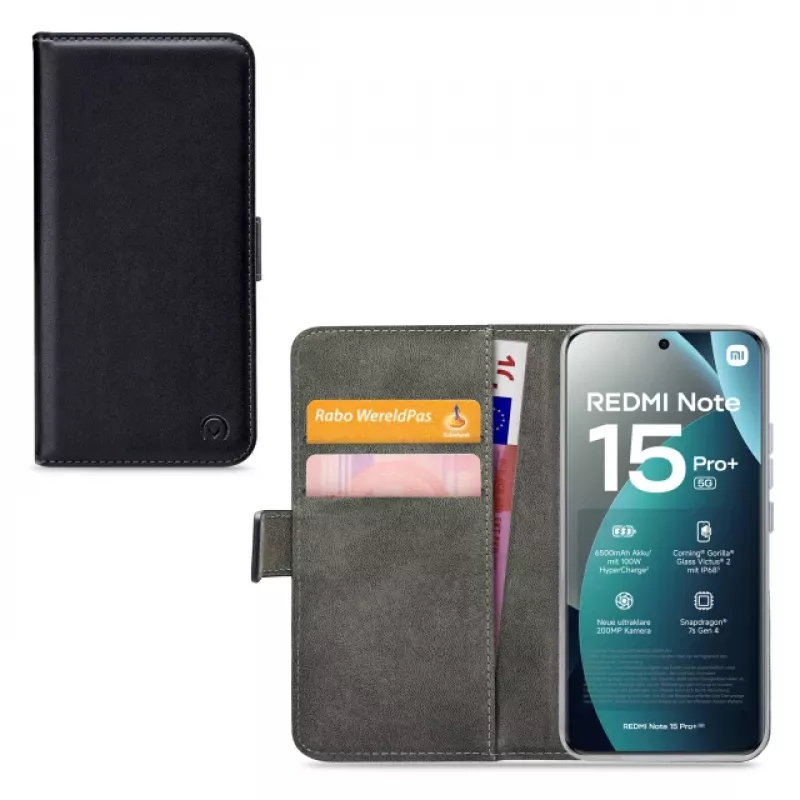 Mobilize Classic Gelly Wallet Capa Tipo Livro Xiaomi Redmi Note 15 Pro+ 5G Preto