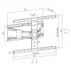 Suporte de parede fixo para TV MOBILUX Sbox PLB-79464 – para ecrãs de 43-90 polegadas, capacidade de carga 50 kg, VESA até 600x400 mm, Preto