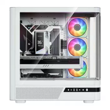 Caixa Midi-Tower MODECOM Volcano AQ100 ARGB branca