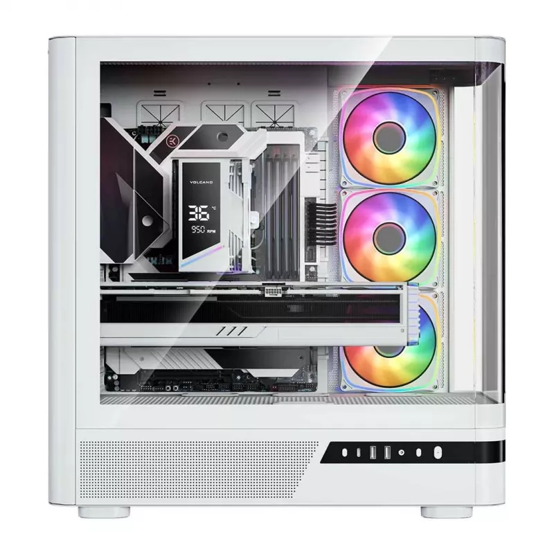 Caixa Midi-Tower MODECOM Volcano AQ100 ARGB branca