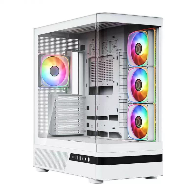 Caixa Midi-Tower MODECOM Volcano AQ100 ARGB branca