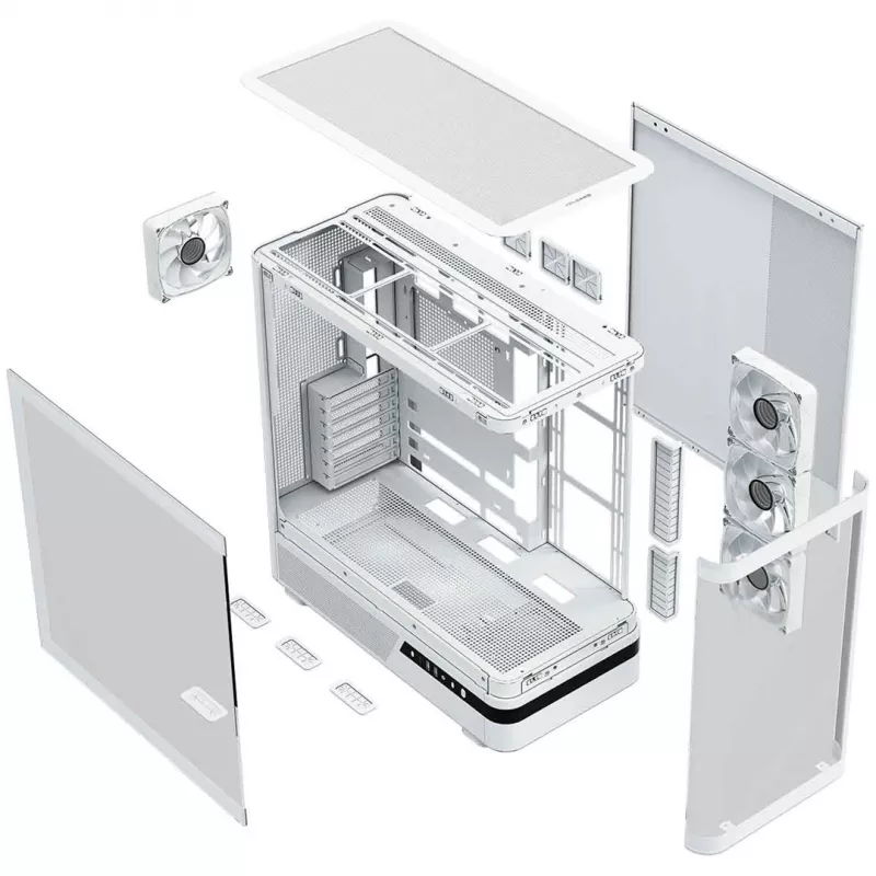Caixa Midi-Tower MODECOM Volcano AQ100 ARGB branca