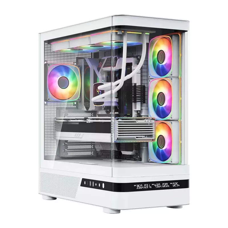 Caixa Midi-Tower MODECOM Volcano AQ200 ARGB branca