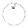 MOES SSD01 detetor de fumo fotoelétrico inteligente ZigBee com sirene de 85dB, notificações da app Tuya, alimentado por pilha CR123A, branco