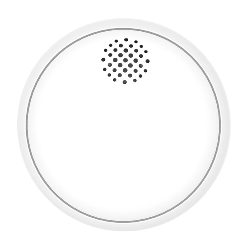 MOES SSD01 detetor de fumo fotoelétrico inteligente ZigBee com sirene de 85dB, notificações da app Tuya, alimentado por pilha CR123A, branco