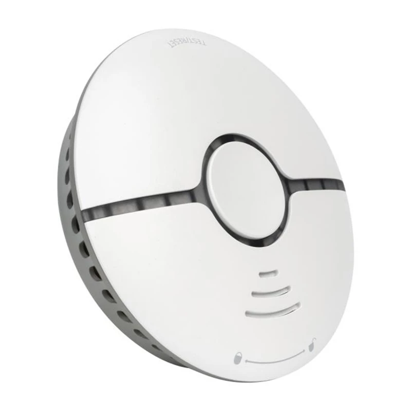 MOES WSS-S-SSD-A detetor de fumo fotoelétrico Wi-Fi com notificações na app Tuya, sirene de 85dB, alimentação por pilha CR123A, compatível com Alexa e Google Assistant, branco