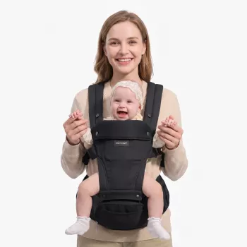 Momcozy Porta-bebé com assento de quadril preto