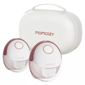 Momcozy M6 bomba tira-leite elétrica portátil dupla com bateria e caixa de armazenamento