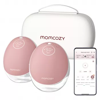 Bomba de leite dupla Momcozy M9 com bateria e caixa de armazenamento