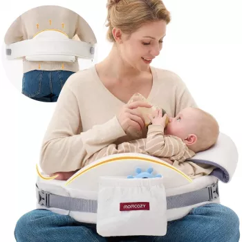 Momcozy NP006 CozyPro Almofada de amamentação ajustável Branco