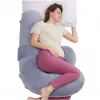 Momcozy PP007 Almofada de Gravidez Forma F Cinzento