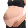 Momcozy Faixa de Gravidez para Barriga (L) - Nude, cinto de suporte de gravidez confortável e de suporte