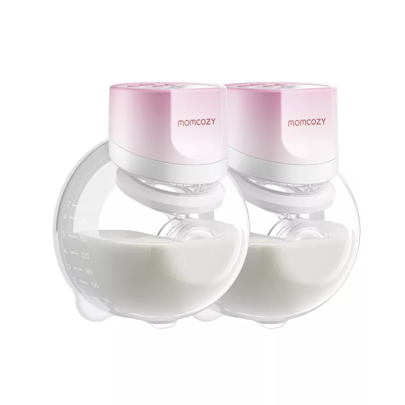 Momcozy S12 Pro Quick Pink Pack duplo Bomba de extração de leite com copos Sem fios Duplo Rosa