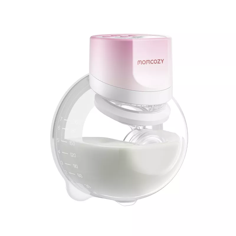 MOMCOZY S12 Pro Bomba de leite portátil Quick, individual, sem fios, rosa