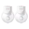 MOMCOZY S12 PRO+ Bomba de extração de leite vestível Branco Pack duplo