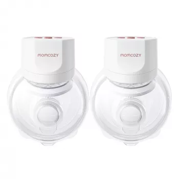 MOMCOZY S12 PRO+ Bomba de extração de leite vestível Branco Pack duplo