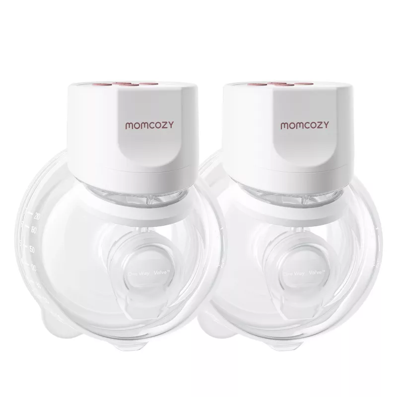 MOMCOZY S12 PRO+ Bomba de extração de leite vestível Branco Pack duplo