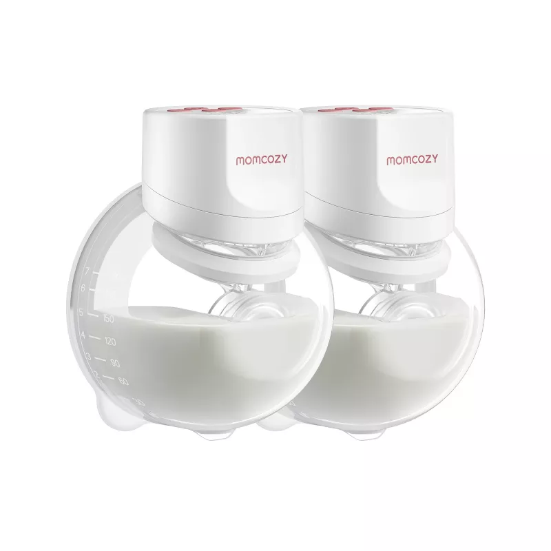MOMCOZY S12 PRO+ Bomba de extração de leite vestível Branco Pack duplo