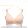 Momcozy YN46 Sutiã de Amamentação Sem Costuras com Padrão Floral e Suporte Push-up Bege Tamanho M