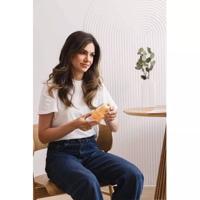 Momini Conjunto de Cuidados com as Unhas do Bebé Sunny - Lima Elétrica para Unhas de Bebé com 6 Cabeças de Lixar, 2 Velocidades, Luz LED, Branco/Amarelo