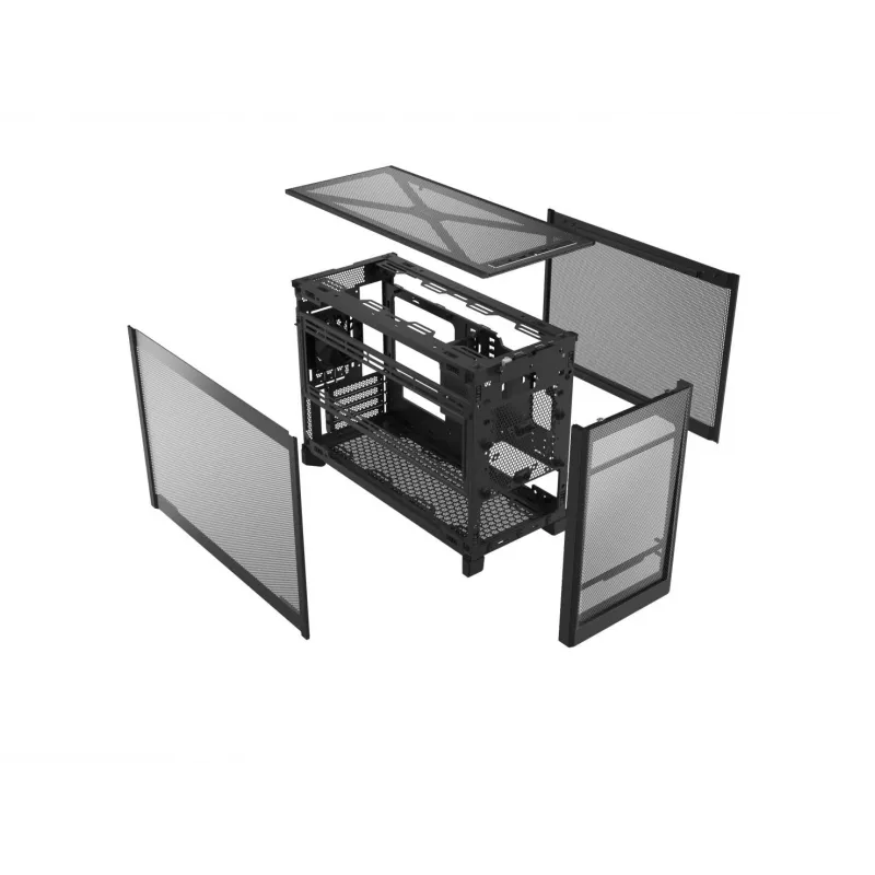 Caixa de PC mini-tower Montech TEN (B), vidro temperado, preto, Micro-ATX/Mini-ITX