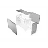 Caixa de PC Mini Tower MONTECH TEN (W) branca - Micro ATX / Mini-ITX, vidro temperado, ARGB