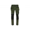 MonterXXL calças de trabalho para homem com 9 bolsos, bolsos para joelheiras, reforço Oxford 600D, cintura ajustável, preto/cinzento, tamanho XXL
