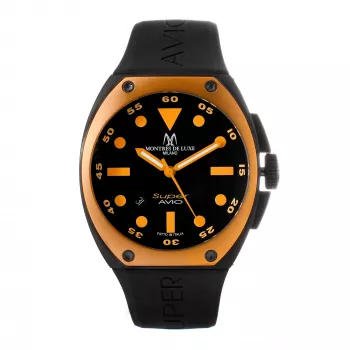 Relógio Montres de Luxe de homem automático 09SA-BK-1002 48mm mostrador preto bracelete de pele