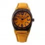 Relógio unissexo MONTRES DE LUXE 09BK-2502 40mm aço inoxidável pele preta