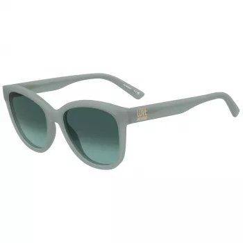 Óculos de sol MOSCHINO LOVE para mulher MOL089-S-1ED - Armação preta, lentes cinzentas, 55/18/140 mm