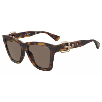 Óculos de sol de mulher formato olho de gato MOSCHINO MOS131S086F47 Havana castanho 54mm