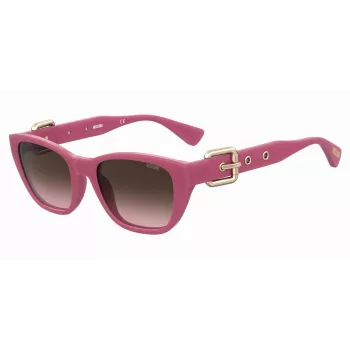 MOSCHINO Óculos de sol de mulher MOS130-S-MU1 Havana acetato castanho degradê 55 mm